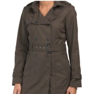 Carolina Belle Dark Olive Trench Coat